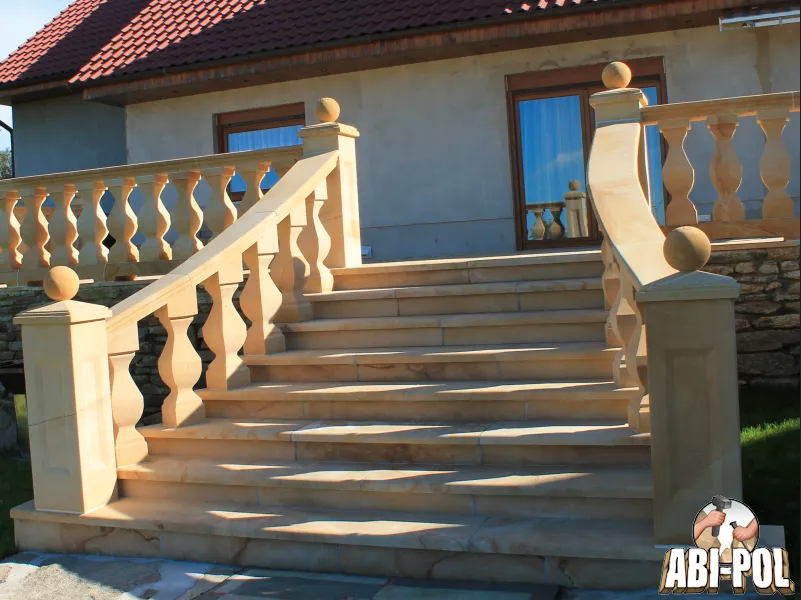 Dekorative Treppen aus Naturstein, hergestellt von Abi-Pol