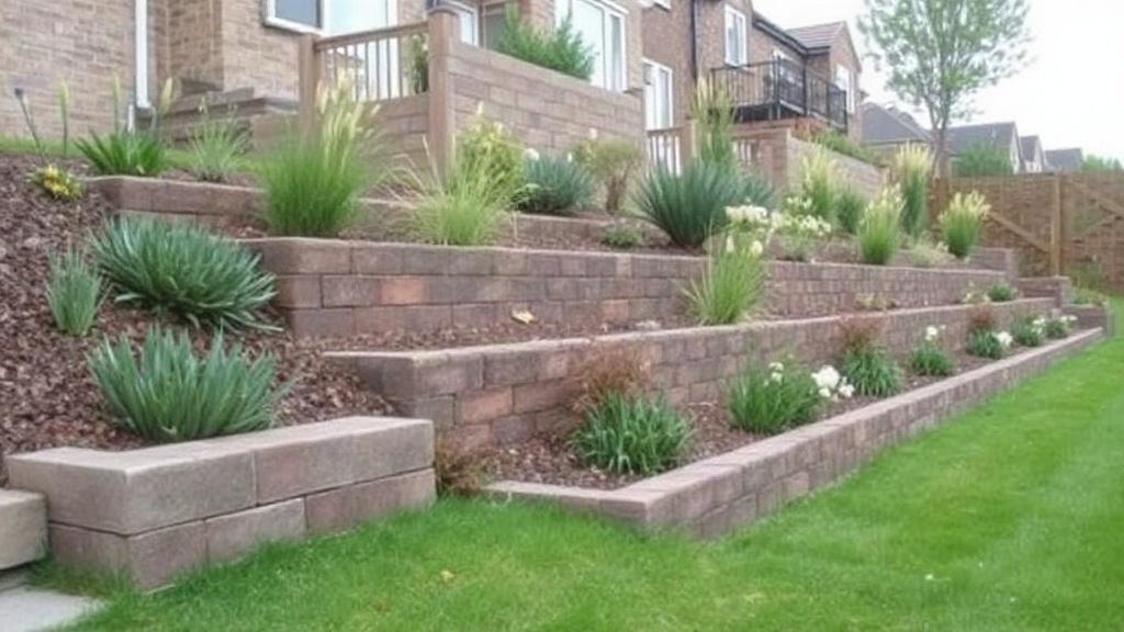 Hangsicherung im Garten – L-Steine, Gabionen und Bepflanzung